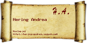 Hering Andrea névjegykártya