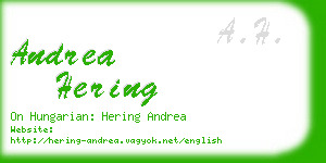 andrea hering business card